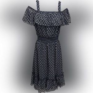 Tommy Hilfiger Cold Shoulder Ruffle Boho Dress